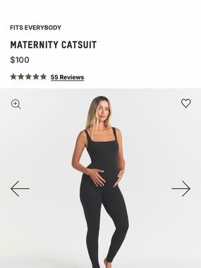 SKIMS Black Maternity Catsuit